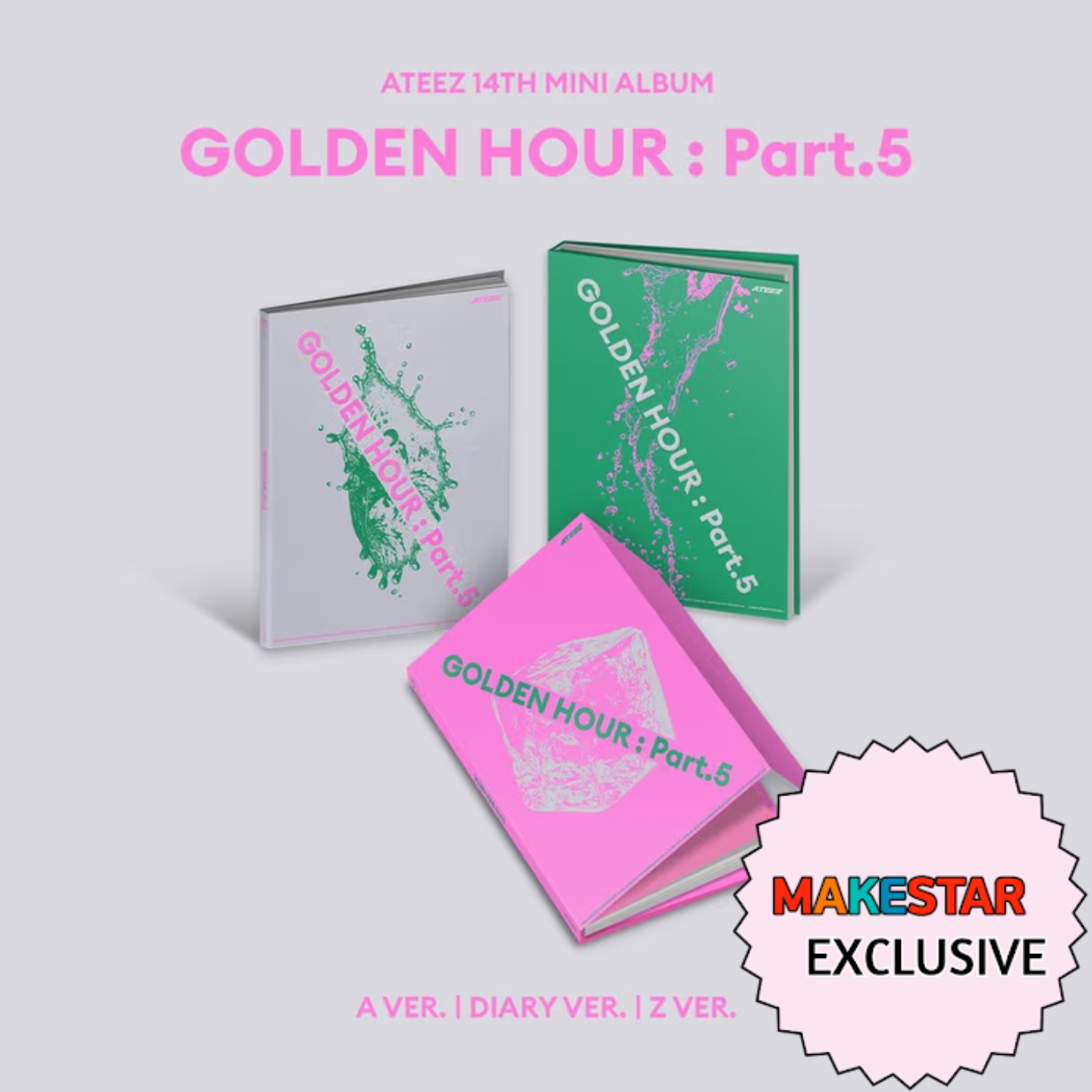 [PRE-ORDER] [MAKESTAR EXCLUSIVE] ATEEZ 14TH MINI ALBUM [GOLDEN HOUR : Part.5/POCA VER.]