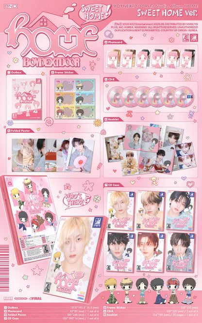 [PRE-ORDER][MAKESTAR EXCLUSIVE] BOYNEXTDOOR 1ST STUDIO ALBUM [HOME/SWEET HOME Ver.]
