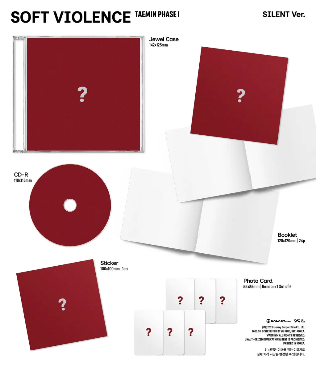 TAEMIN SOFT VIOLENCE JEWEL Ver. SILENT contents