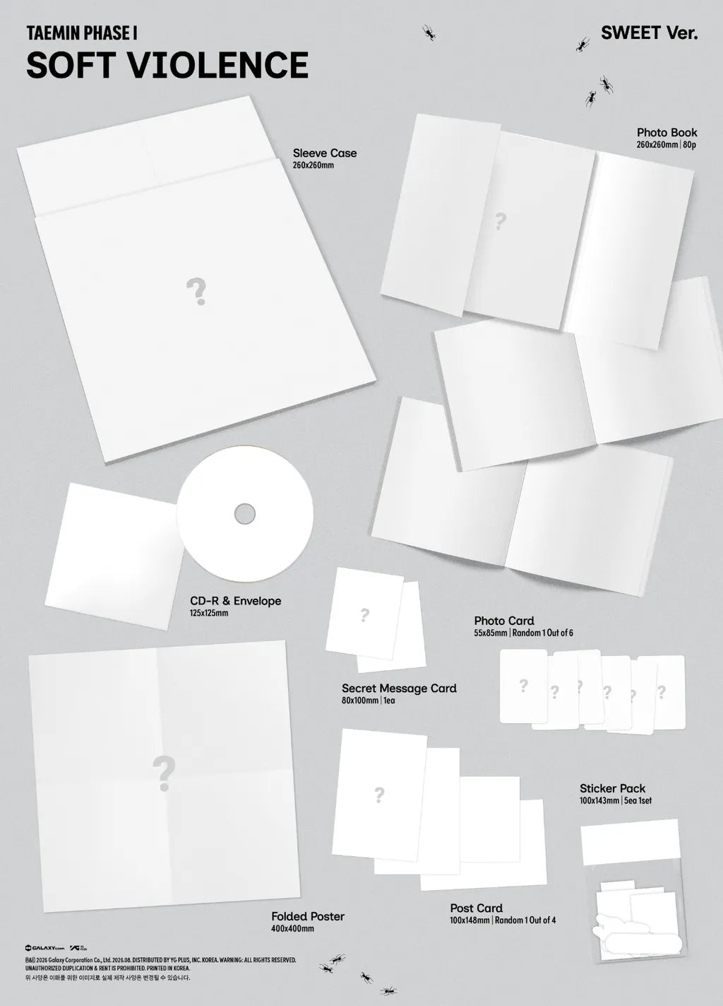 TAEMIN SOFT VIOLENCE PHOTO BOOK Sweet Ver. contents