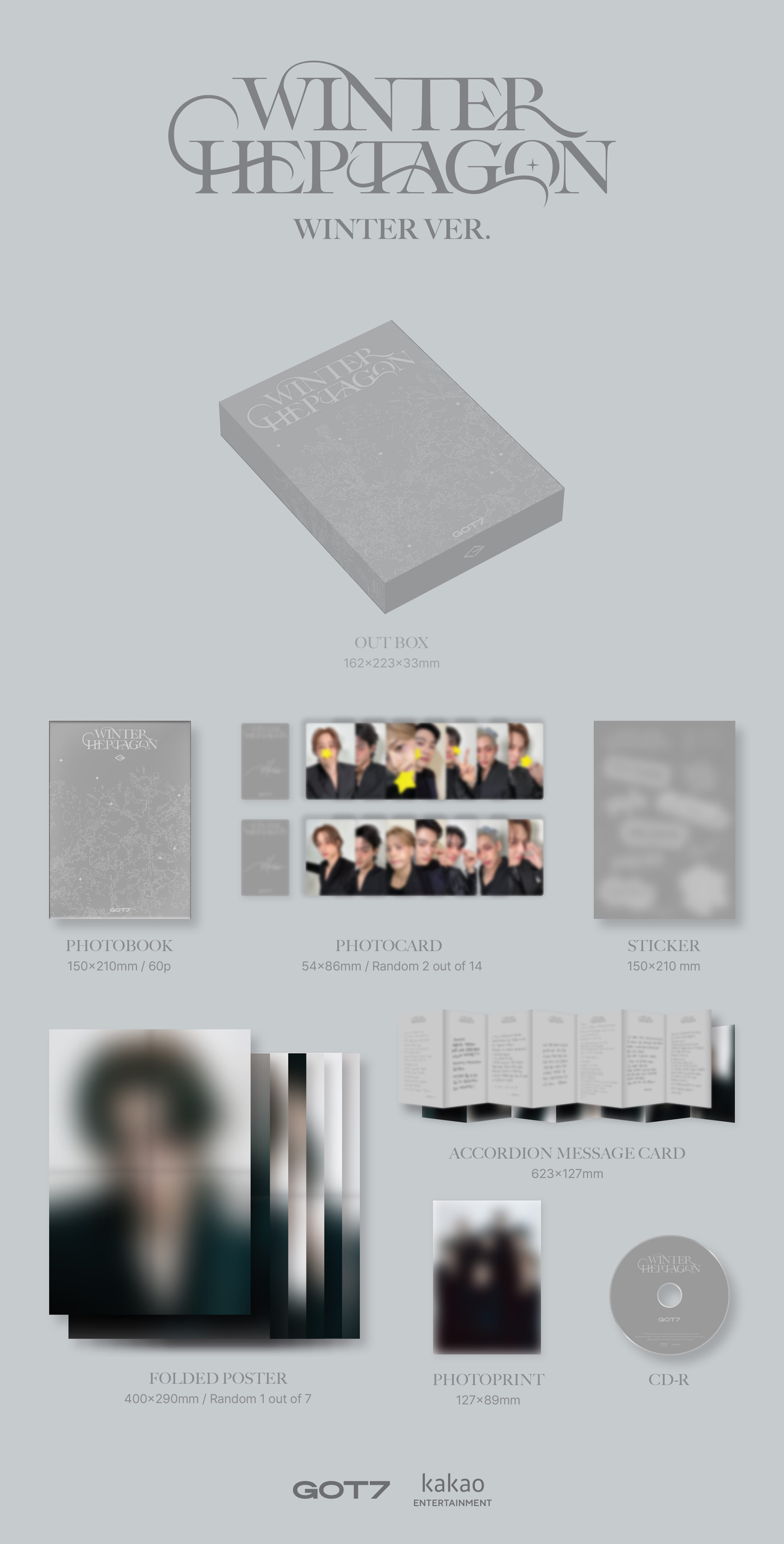 [MAKESTAR EXCLUSIVE] GOT7 MINI ALBUM [WINTER HEPTAGON] product image