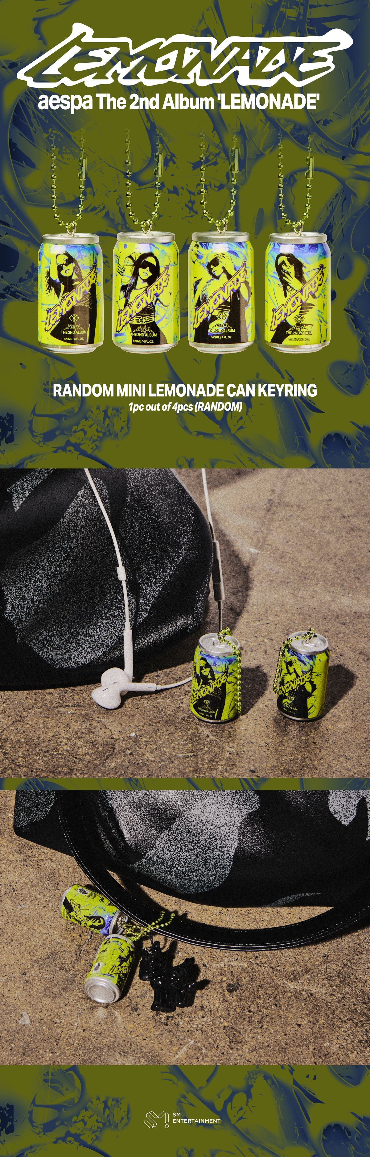 [PRE-ORDER] AESPA - MAKE IT LEMONADE OFFICAL MD [RANDOM MINI LEMONADE CAN KEYRING]