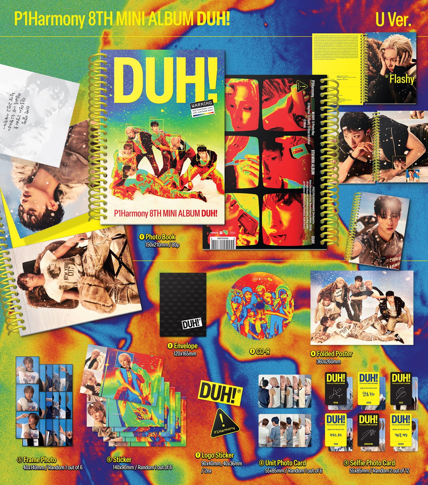 [PRE-ORDER] P1HARMONY 8TH MINI ALBUM [DUH!/Standard VER]