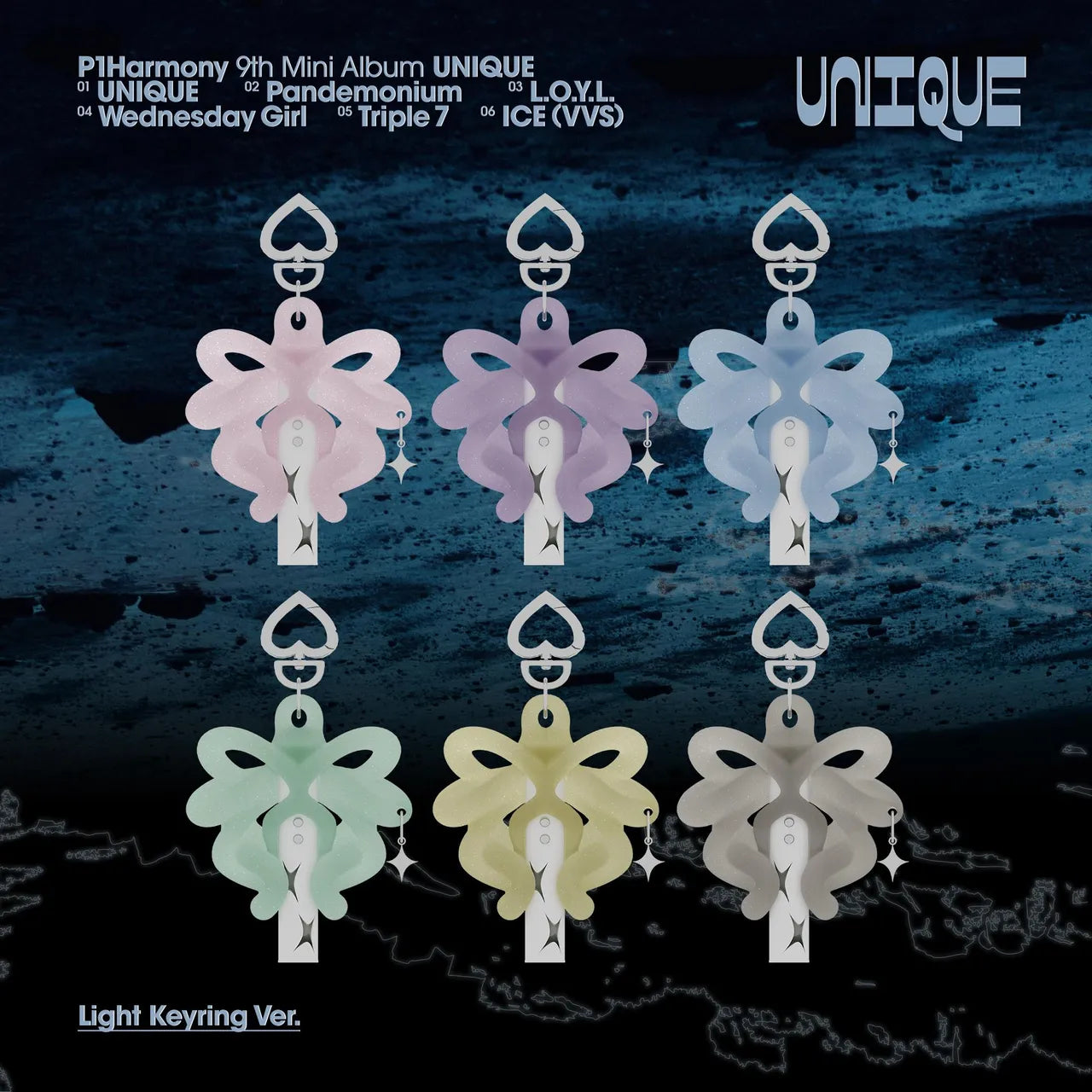[PRE-ORDER] P1HARMONY 9TH MINI ALBUM [UNIQUE / Light Keyring VER. (Limited Edition)]