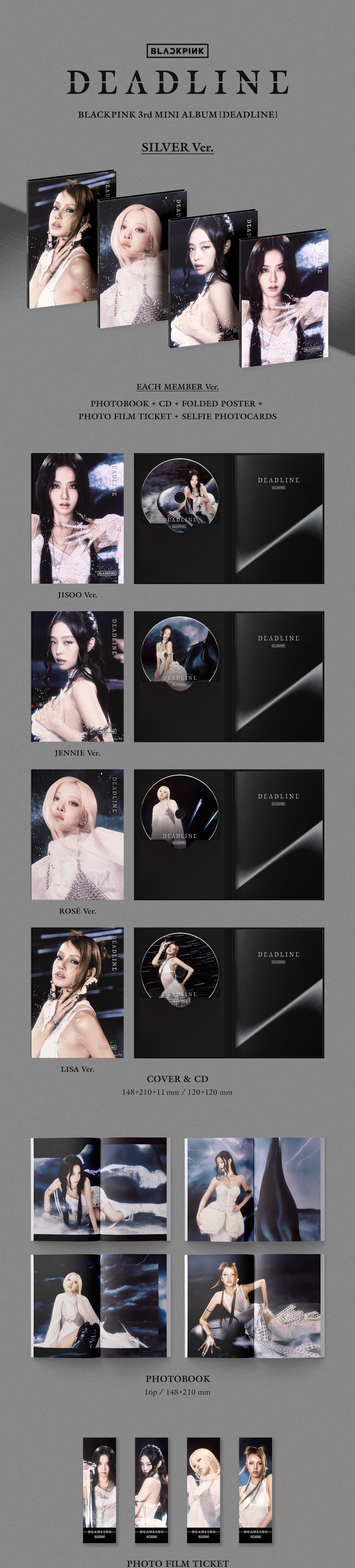[MAKESTAR EXCLUSIVE] BLACKPINK 3rd MINI ALBUM [DEADLINE/SILVER Ver.]