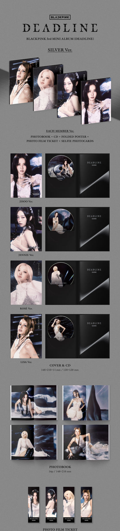 [MAKESTAR EXCLUSIVE] BLACKPINK 3rd MINI ALBUM [DEADLINE/SILVER Ver.]