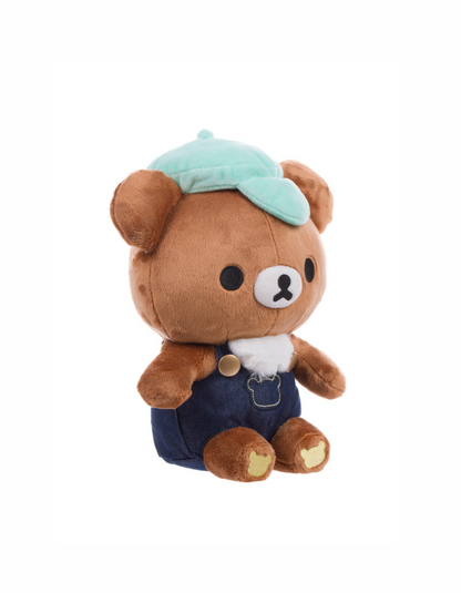 Chairoikoguma in Denim Overall and Aqua cap Plush