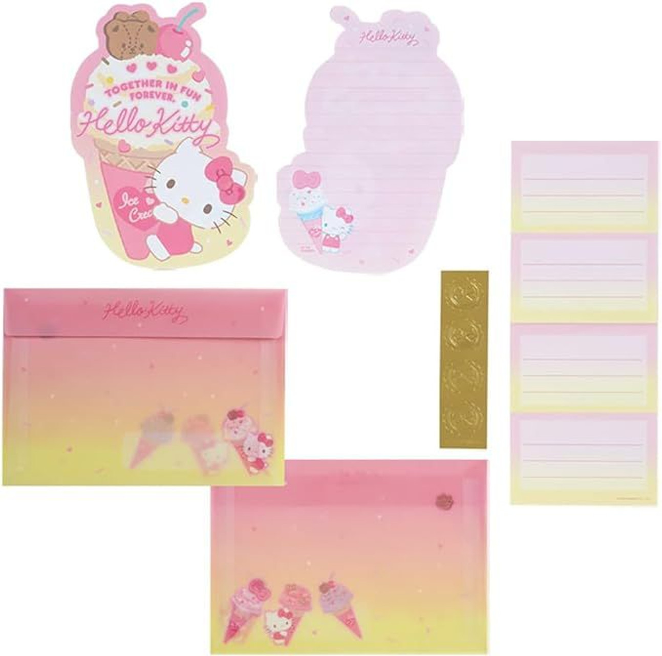 Sanrio Japan Hello Kitty Ice Cream Letter Set