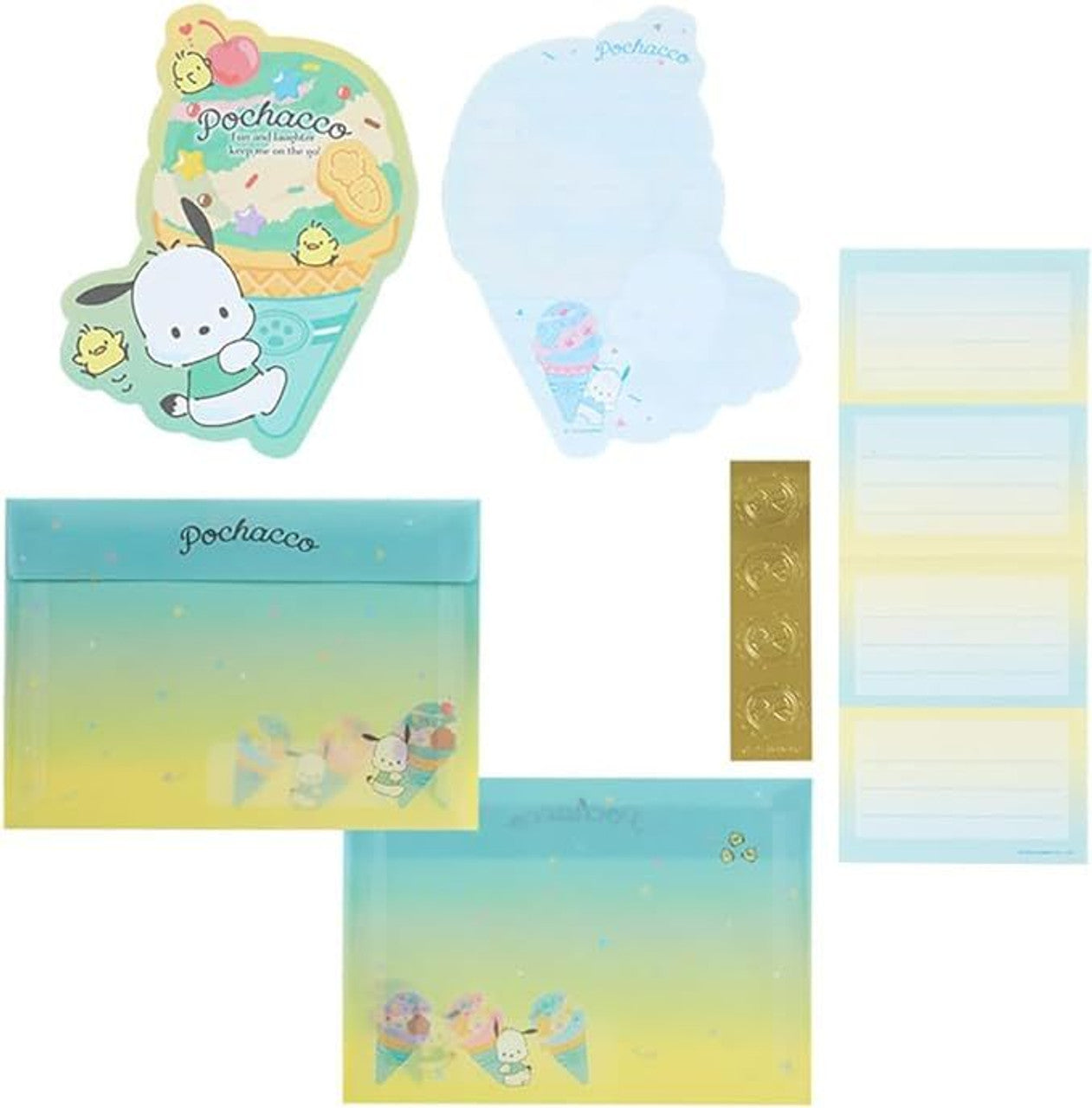 Sanrio Japan Pochacco Ice Cream Letter Set