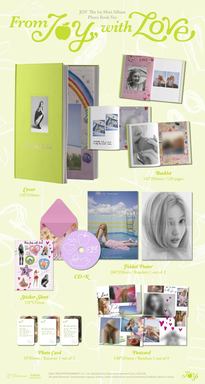 [PRE-ORDER] JOY 1ST MINI ALBUM [FROM JOY, WITH LOVE/PHOTO BOOK VER.]