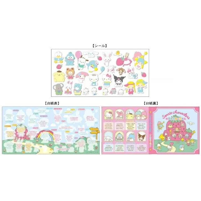 Sanrio Characters Zukan Sticker Sheet