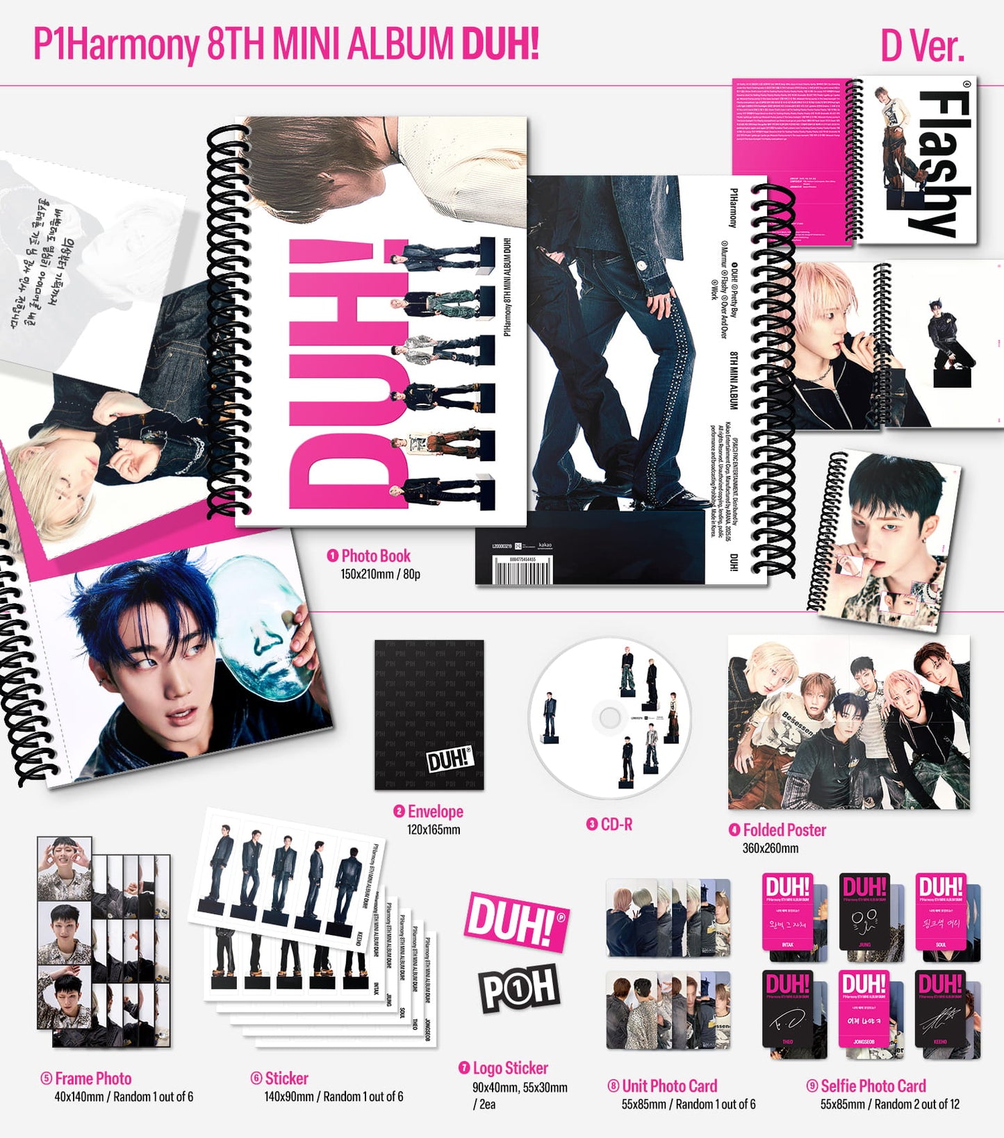 [PRE-ORDER] P1HARMONY 8TH MINI ALBUM [DUH!/Standard VER]