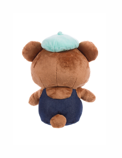 Chairoikoguma in Denim Overall and Aqua cap Plush