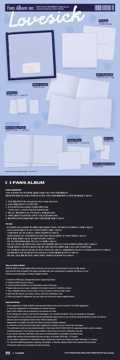 Lovesick Fans Album contents and guide
