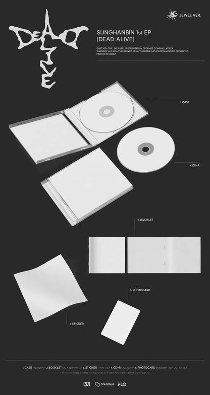 [PRE-ORDER] SUNGHANBIN 1st EP [DEAD:ALIVE] (Jewel Ver. - Random)