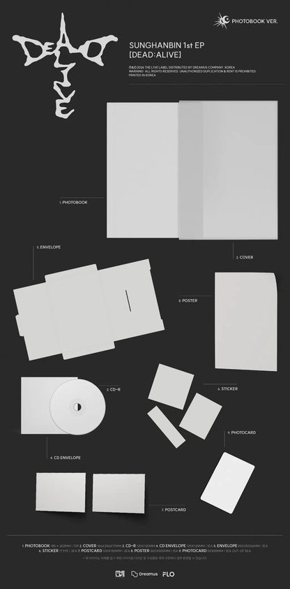 [PRE-ORDER] SUNGHANBIN 1st EP [DEAD:ALIVE] (Photobook Ver.)
