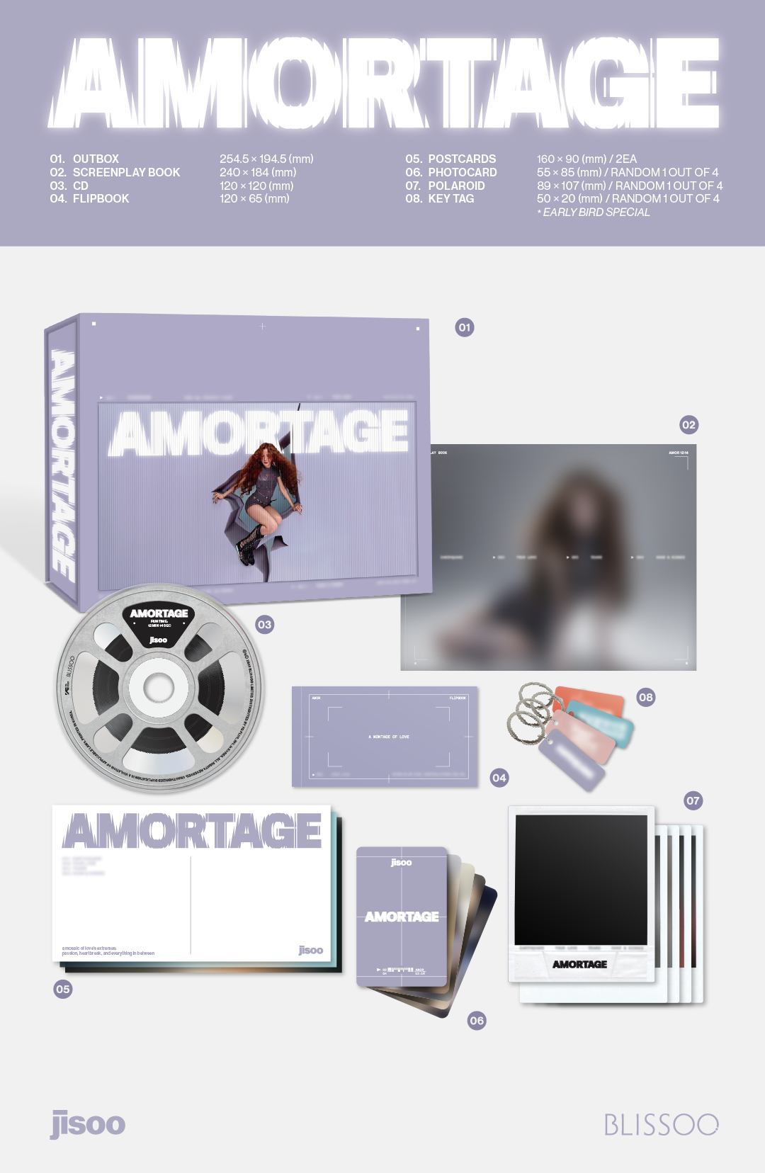 [MAKESTAR EXCLUSIVE] JISOO 1ST MINI ALBUM (AMORTAGE/EXCLUSIVE Ver.) product image