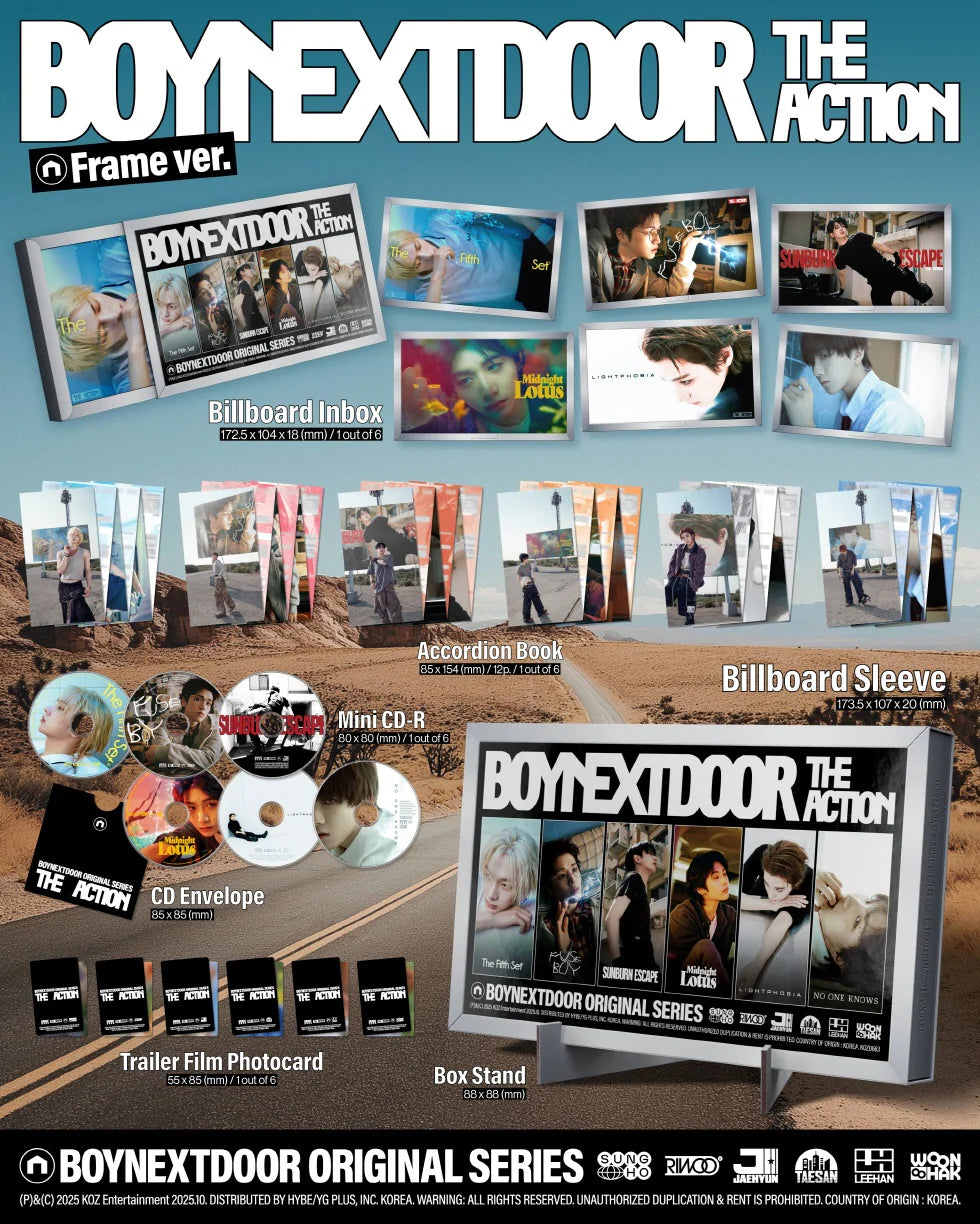 [PRE-ORDER] [MAKESTAR EXCLUSIVE] BOYNEXTDOOR 5TH EP ALBUM [THE ACTION/FRAME VER.]