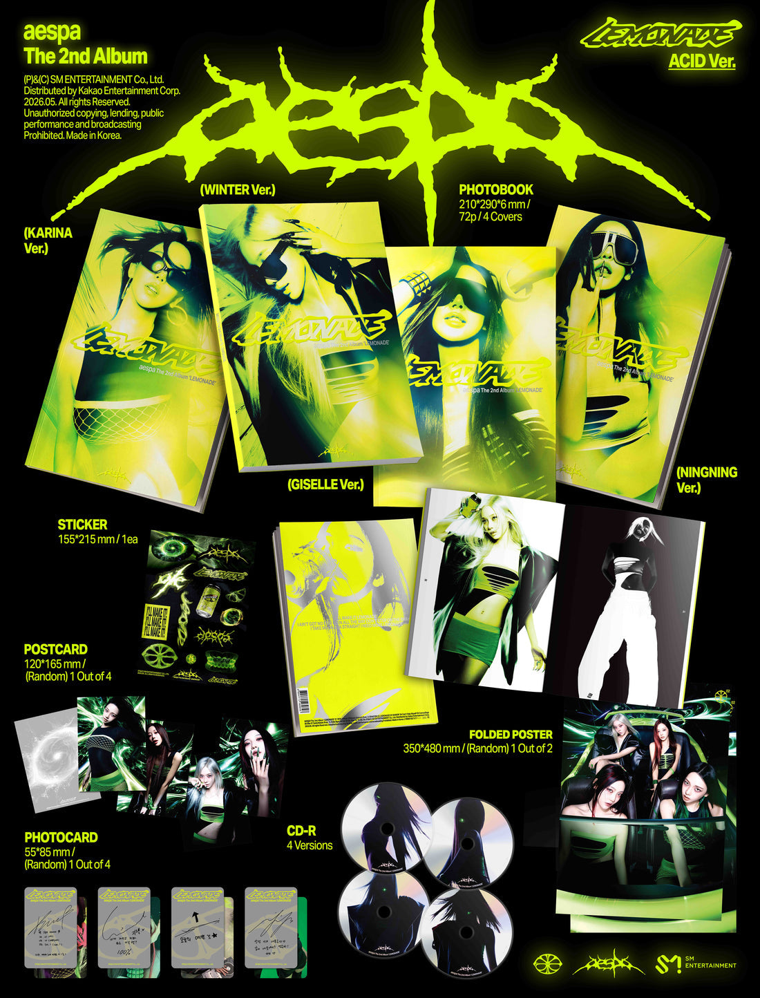[PRE-ORDER] AESPA 2ND FULL ALBUM [LEMONADE/ACID VER.]