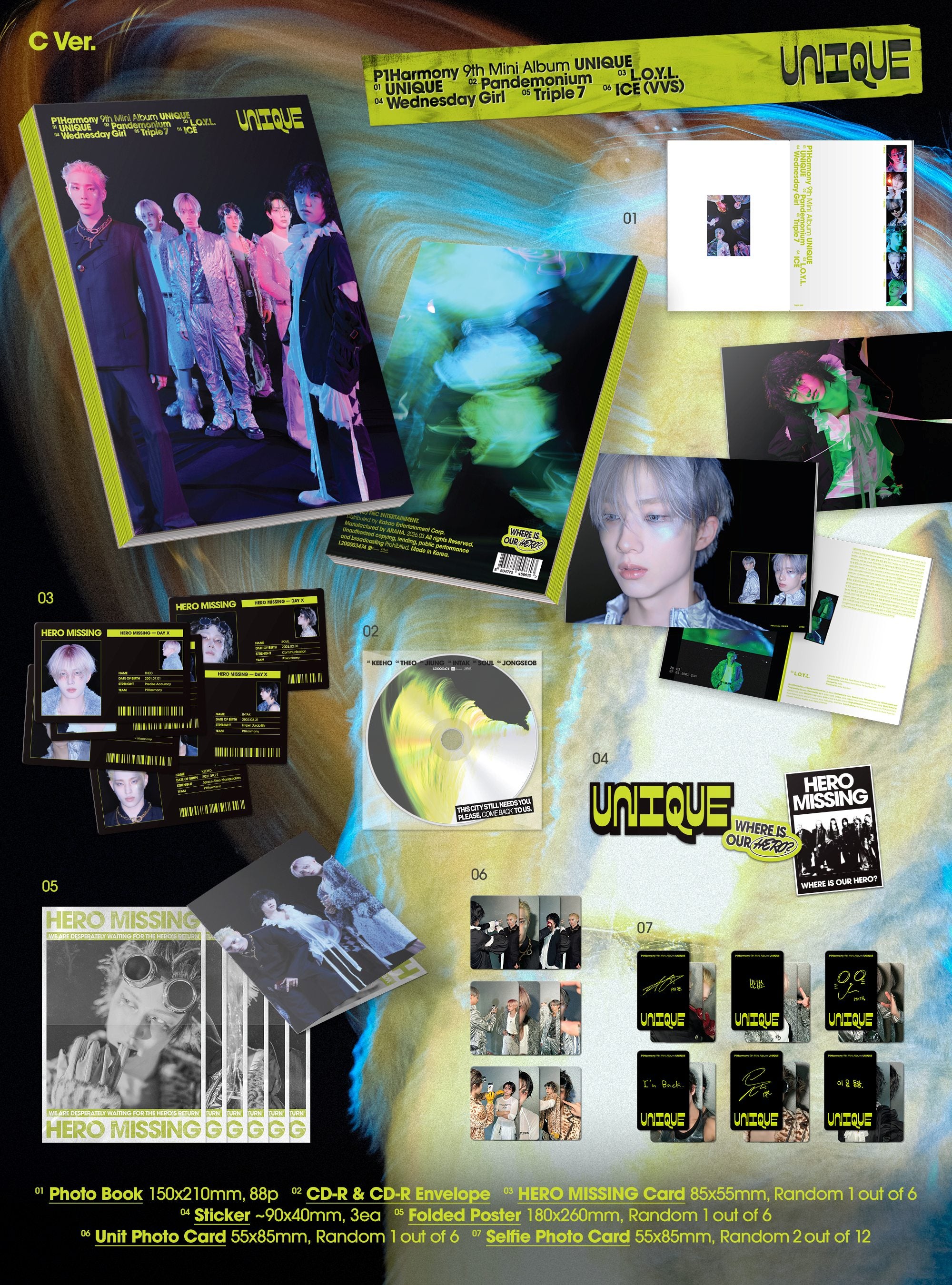 P1HARMONY 9TH MINI ALBUM [UNIQUE / Photobook VER] – Kawaii Alley