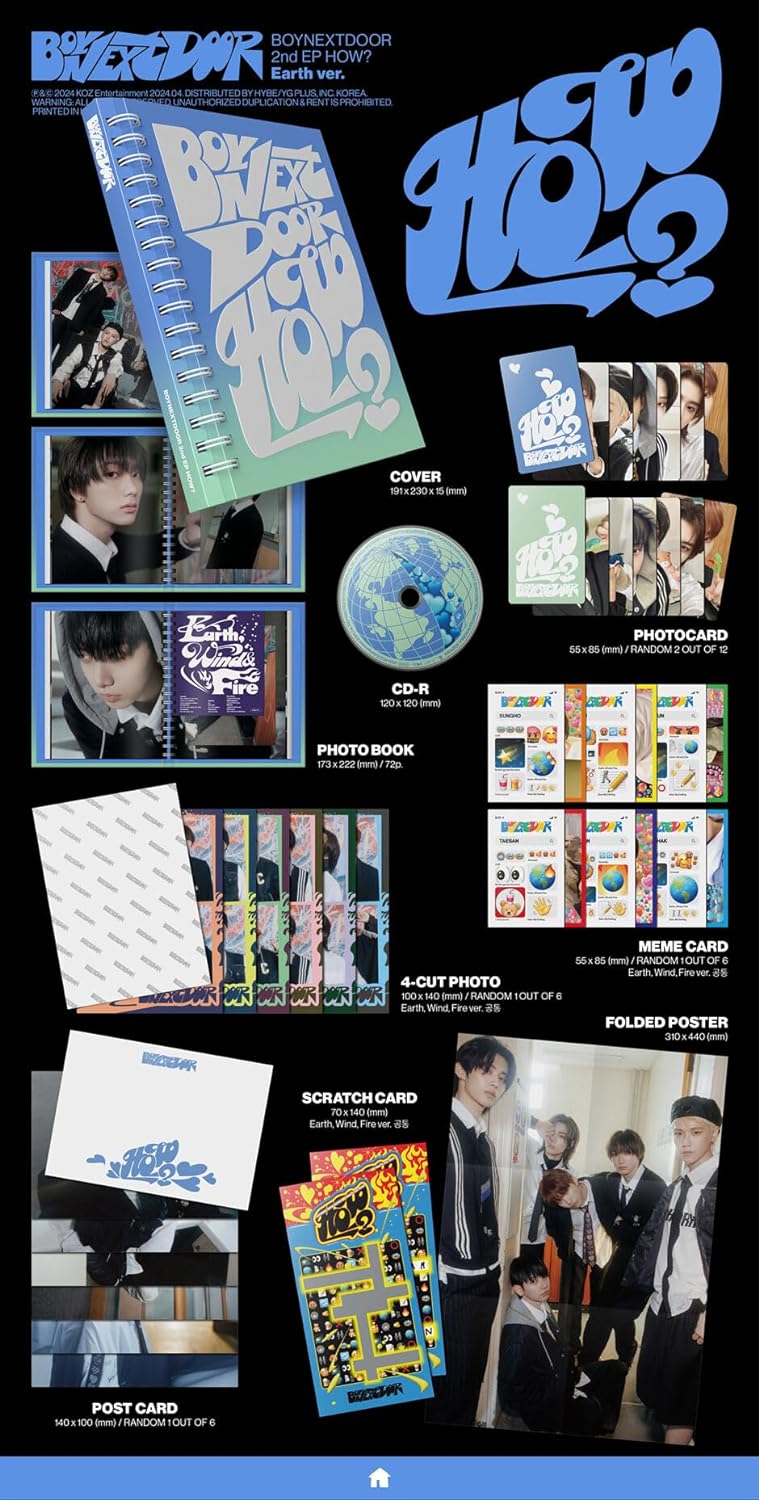 BOYNEXTDOOR 2nd EP ALBUM [HOW?/PHOTOBOOK VER.] – Kawaii Alley