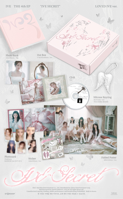 [PRE-ORDER] IVE THE 4TH EP ALBUM [IVE SECRET/LOVED IVE VER. (LIMITED VER.)]