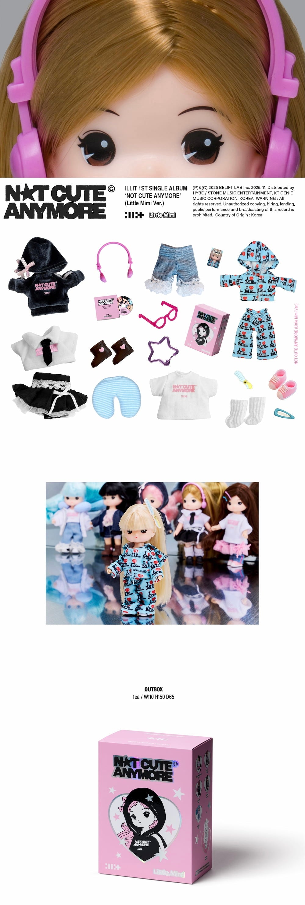 [PRE-ORDER] ILLIT 1st Single Album [NOT CUTE ANYMORE/Little Mimi ver.]