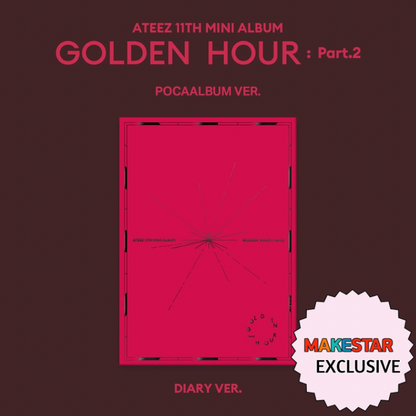 [MAKESTAR EXCLUSIVE] ATEEZ 11TH MINI ALBUM [GOLDEN HOUR : Part.2/POCA (SUNFLOWER)Ver.]