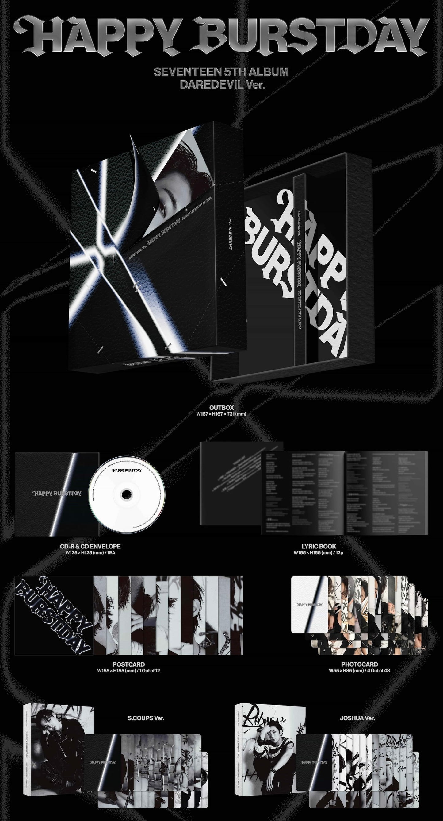 SEVENTEEN 5TH ALBUM [HAPPY BURSTDAY/DAREDEVIL Ver.]