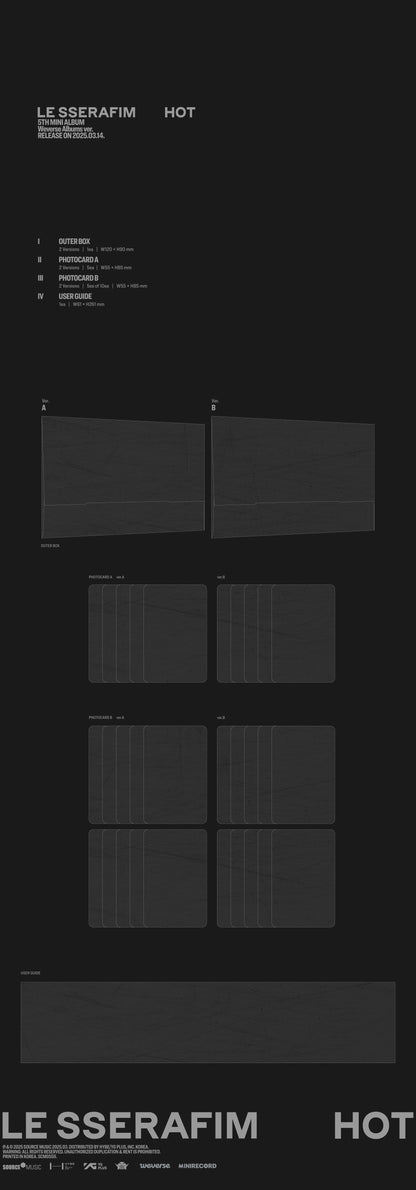 [MAKESTAR EXCLUSIVE][PRE-ORDER]LE SSERAFIM 5TH MINI ALBUM [HOT/Weverse Ver.]