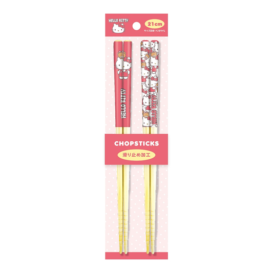 Sanrio Hello Kitty Pair Bamboo Chopsticks 21cm