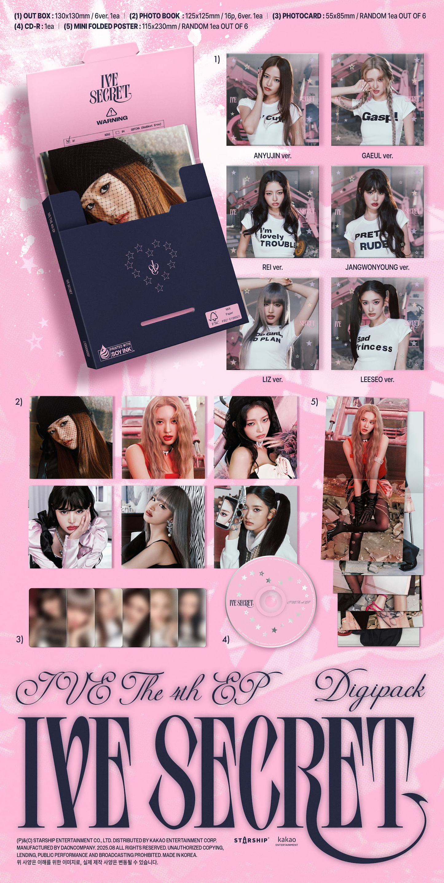 [PRE-ORDER] IVE THE 4TH EP ALBUM [IVE SECRET/DIGIPACK VER.]