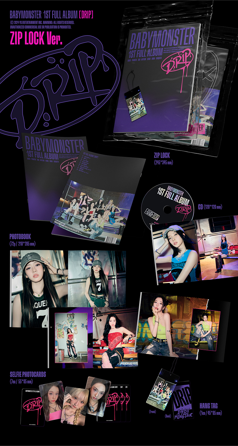 [MAKESTAR EXCLUSIVE] BABYMONSTER 1ST FULL ALBUM [DRIP/ZIP LOCK VER.] product image