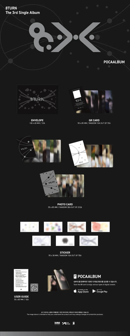 8TURN 3rd Single Album 8.X POCCAALBUM contents