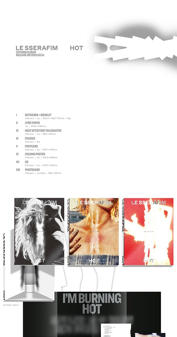 LE SSERAFIM 5TH MINI ALBUM [HOT/Standard Ver.] – Kawaii Alley