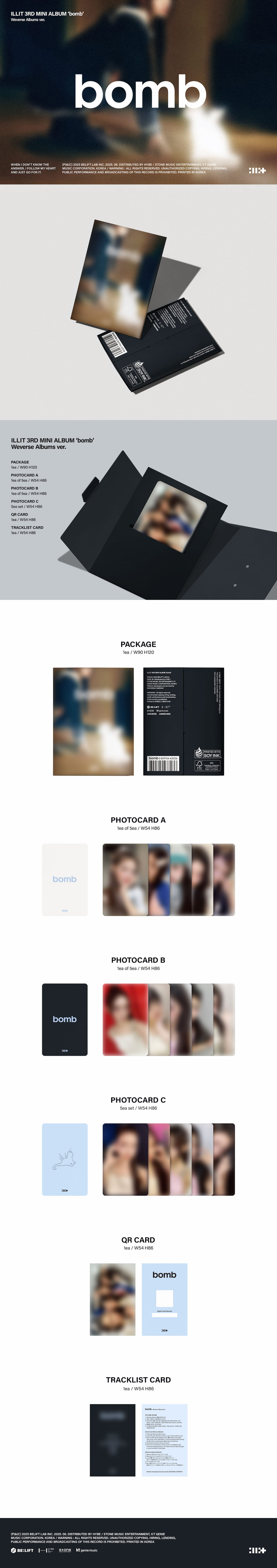 [PRE-ORDER] ILLIT 3RD MINI ALBUM [BOMB/WEVERSE ALBUMS VER.]