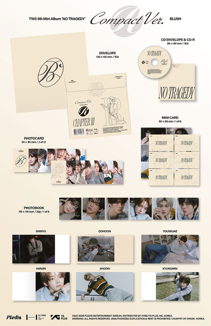 TWS 5th Mini Album [NO TRAGEDY/Compact Ver. (BLUSH)]