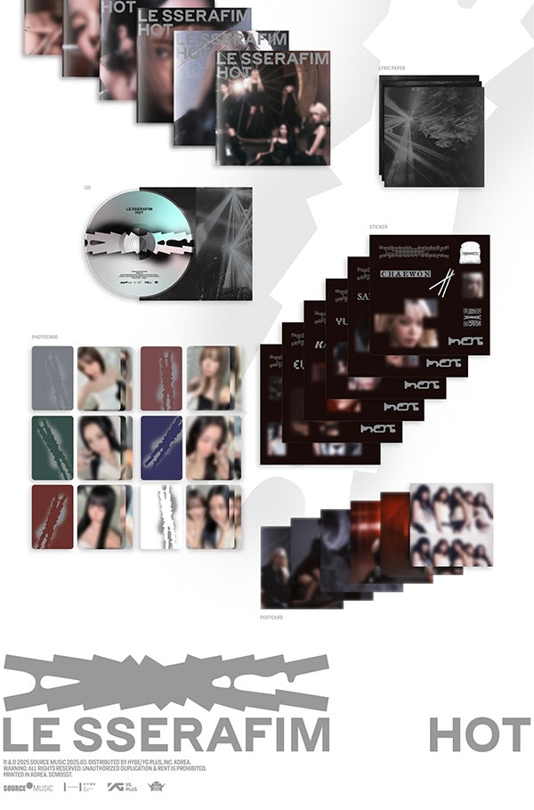 [MAKESTAR EXCLUSIVE] LE SSERAFIM 5TH MINI ALBUM [HOT/Compact Ver.] product image