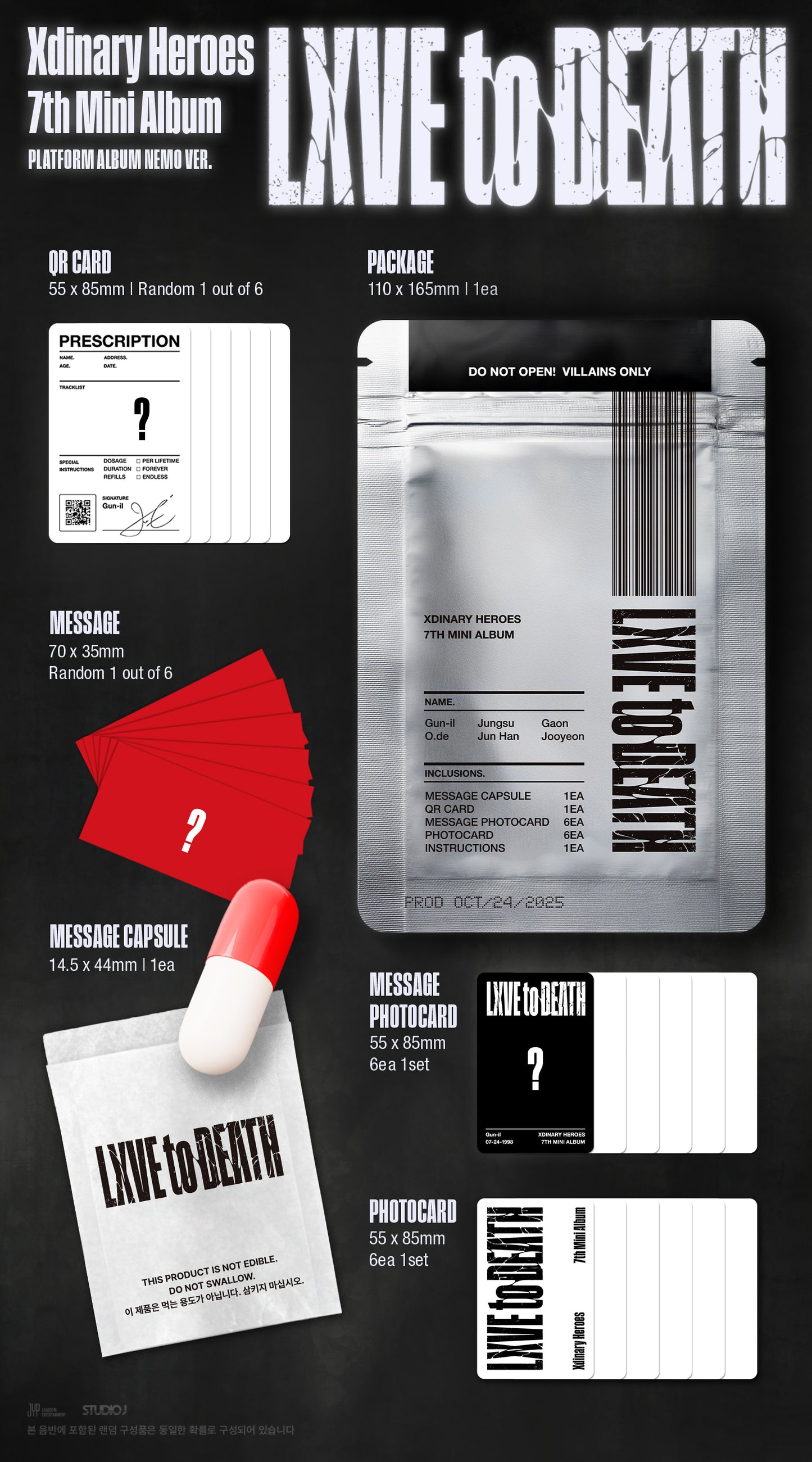 [PRE-ORDER] XDINARY HEROES 7TH MINI ALBUM [LXVE TO DEATH/PLATFORM Ver.]