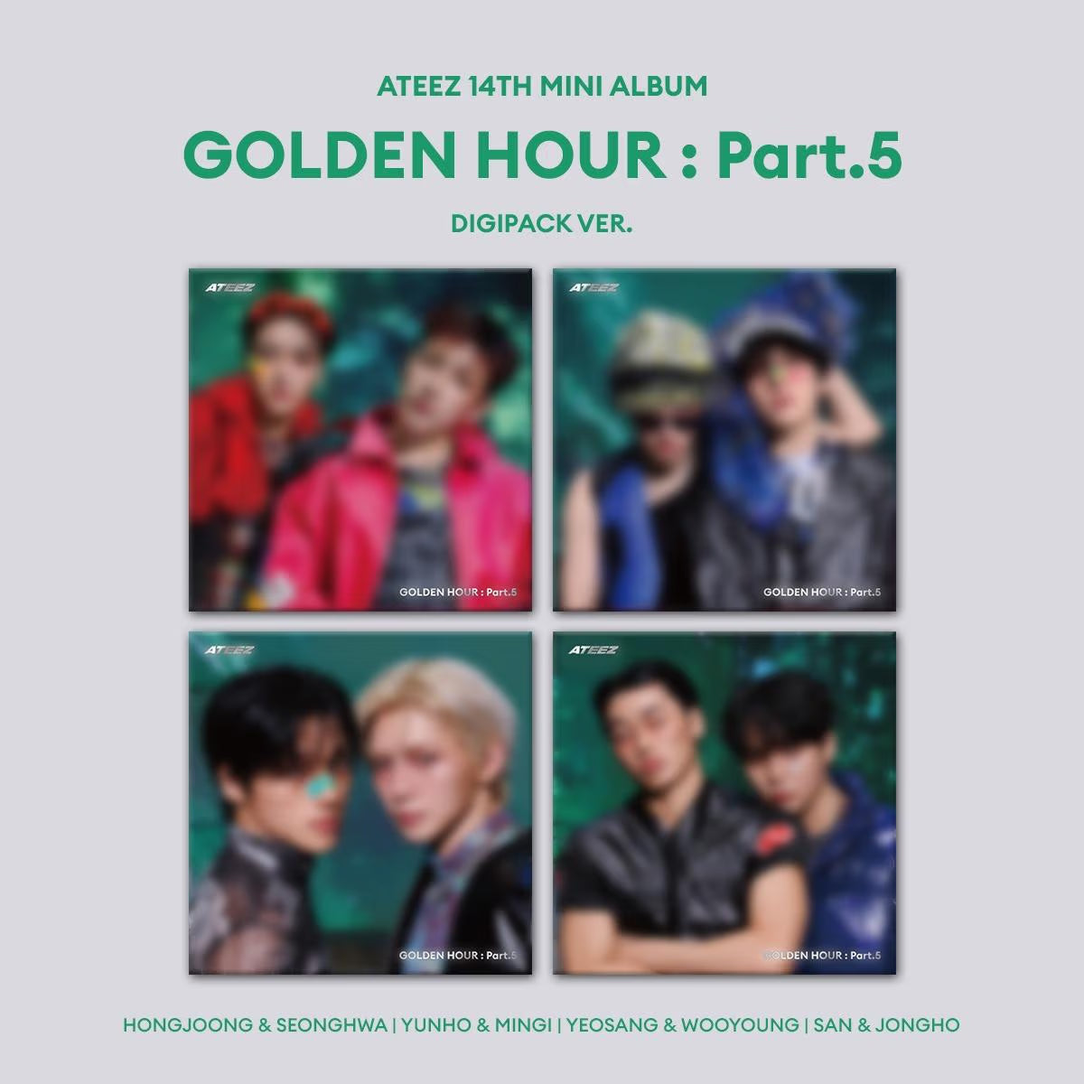 [PRE-ORDER] ATEEZ 14TH MINI ALBUM [GOLDEN HOUR : Part.5/DIGIPACK UNIT VER.]