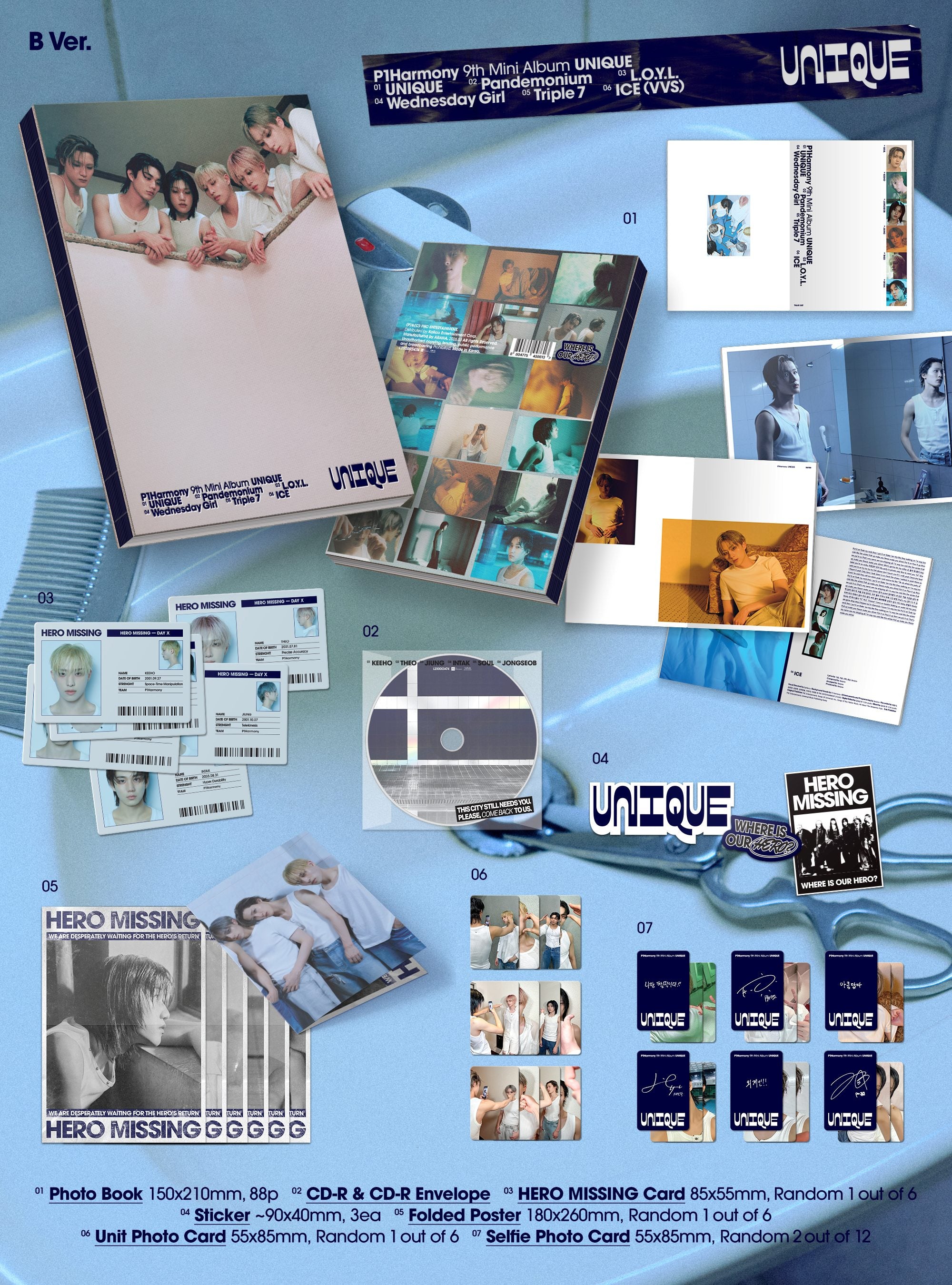 P1HARMONY 9TH MINI ALBUM [UNIQUE / Photobook VER] – Kawaii Alley