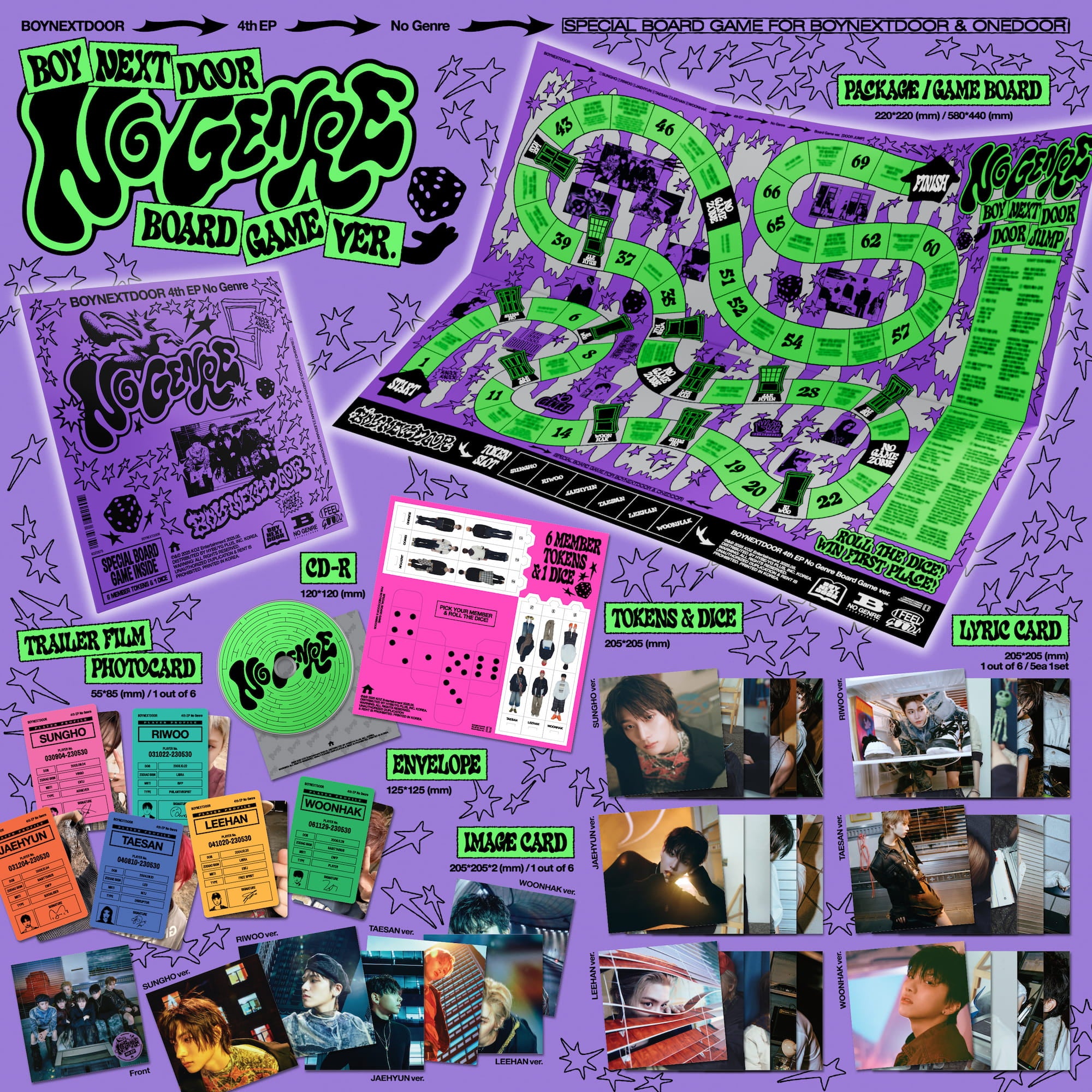 BOYNEXTDOOR ボネクド No Genre Board Game ver BOYNEXTDOOR 4TH EP ALBUM [NO GENRE/BOARD GAME Ver.] – Kawaii