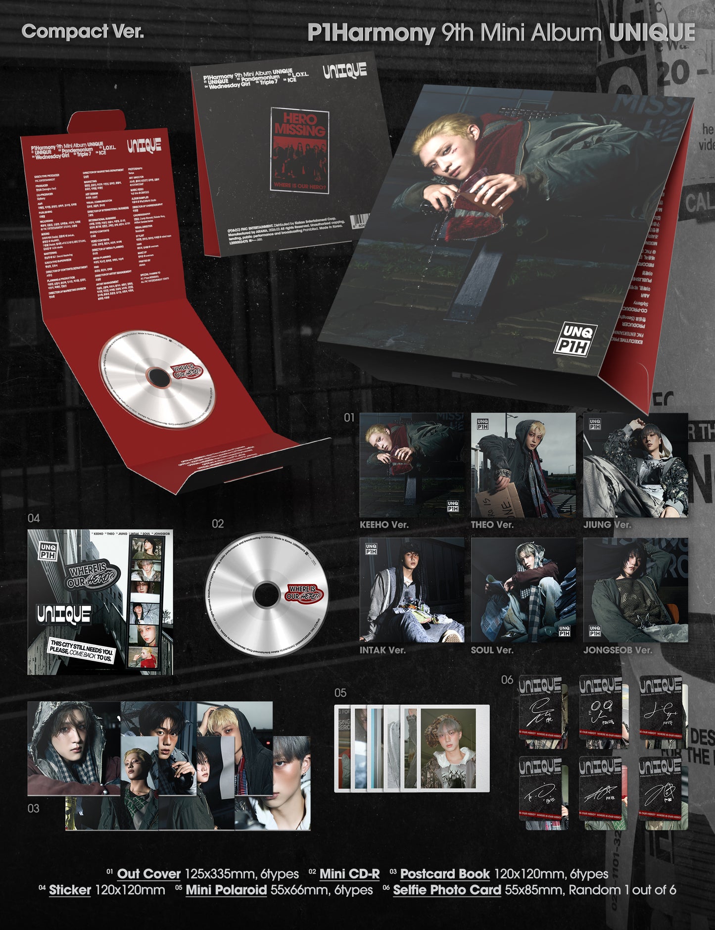 [PRE-ORDER] P1HARMONY 9TH MINI ALBUM [UNIQUE / Compact VER]