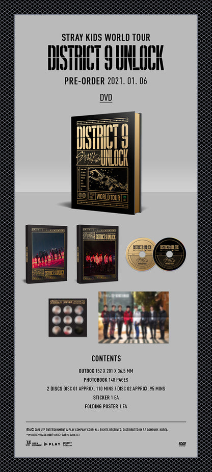 STRAY KIDS - 1ST WORLD TOUR DVD (DISTRICT 9 : UNLOCK) IN SEOUL