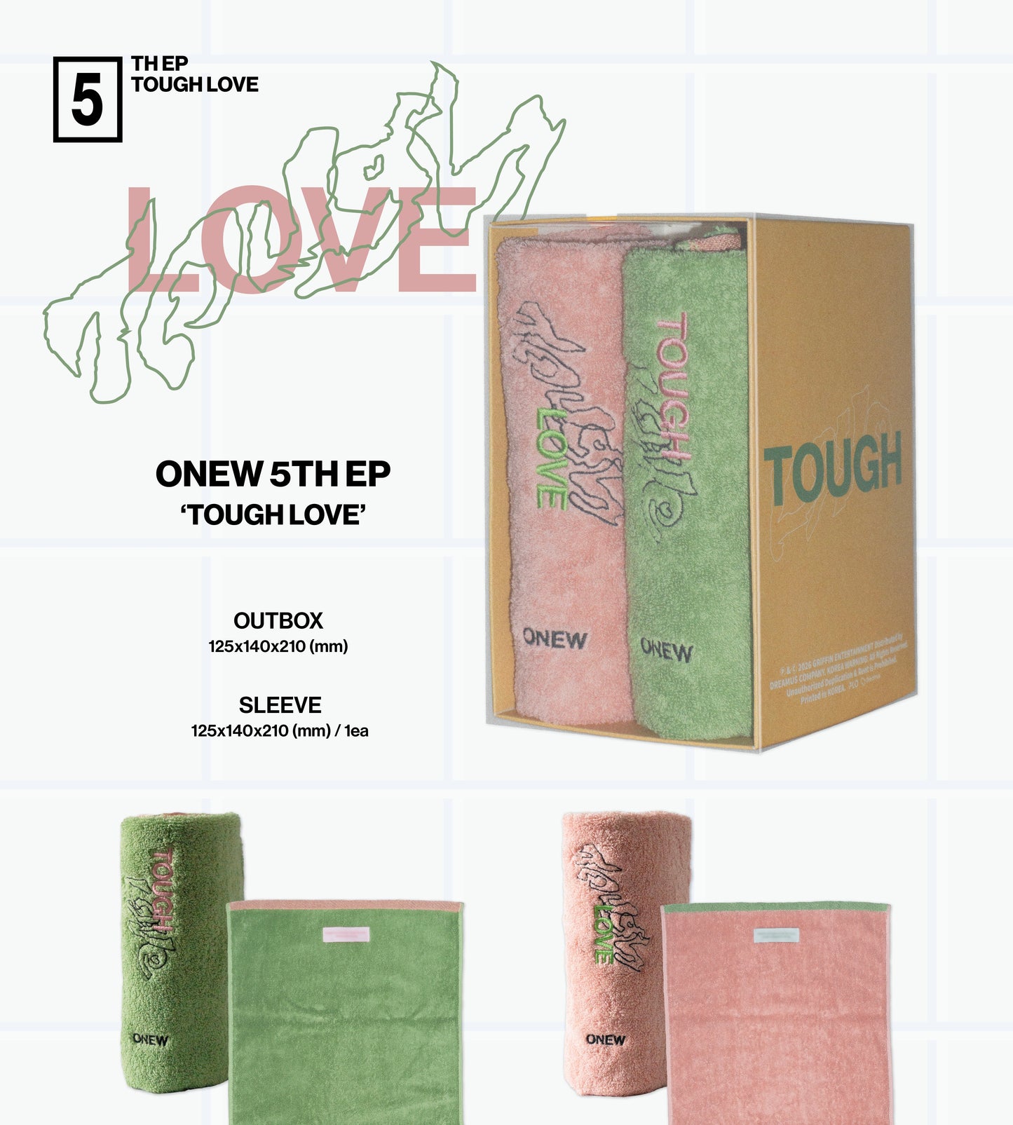 [PRE-ORDER] ONEW 5TH MINI ALBUM [TOUGH LOVE/TOWEL BOOK SET VER.]