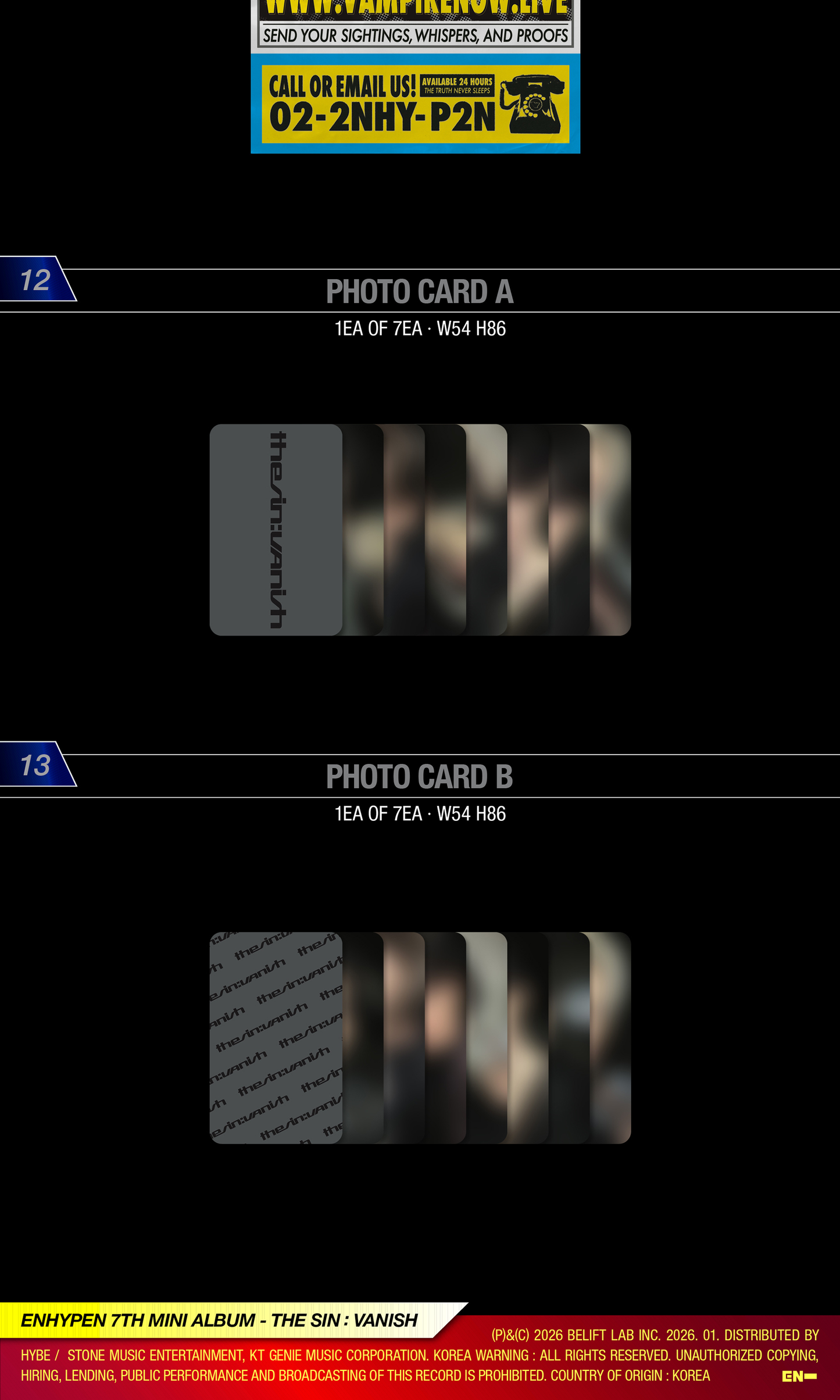 [PRE-ORDER] ENHYPEN [THE SIN : VANISH/Standard Ver.]