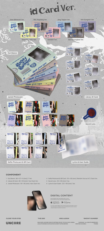 [MAKESTAR EXCLUSIVE] CLOSE YOUR EYES THE 2ND MINI ALBUM [SNOWY SUMMER/ID CARD VER. (POCAALBUM)]