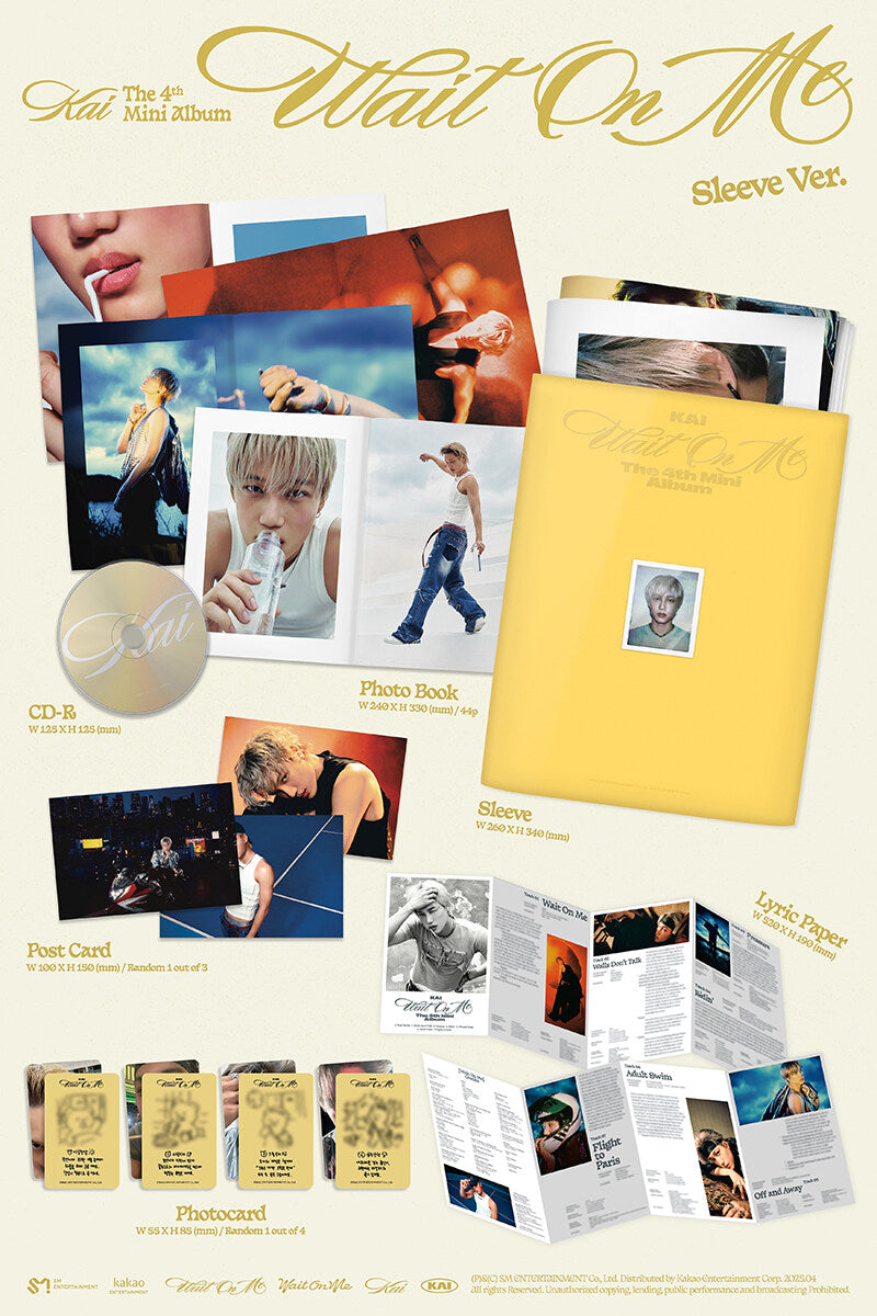 [PRE-ORDER] KAI 4TH MINI ALBUM  [WAIT ON ME/Sleeve ver.]