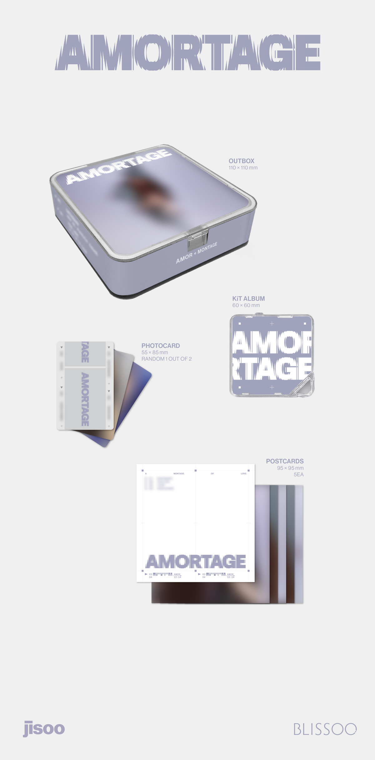[MAKESTAR EXCLUSIVE] JISOO 1ST MINI ALBUM (AMORTAGE/APP Ver.) product image