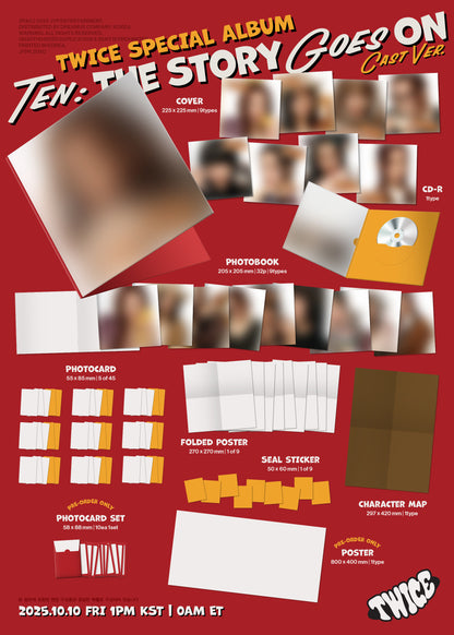 [PRE-ORDER] TWICE SPECIAL ALBUM [TEN: The Story Goes On/CAST VER.]